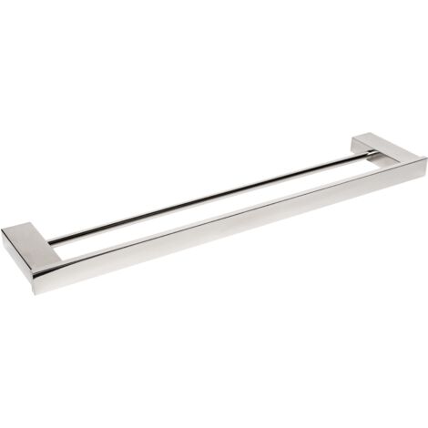 MEDICLINICS AI1411C Toallero de Barra Doble Acero Inox Brillo - ref: AI1411C