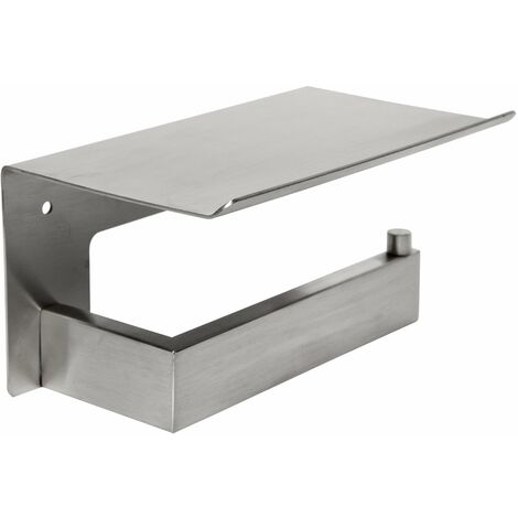 MEDICLINICS AI2005CS AURA Portarrollos de Papel Higiénico con Estante Acero Inox Satinado - ref: AI2005CS