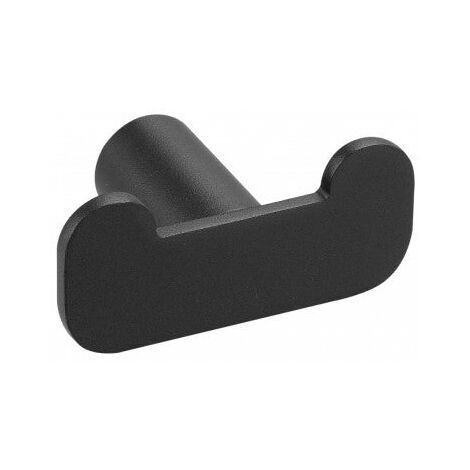 MEDICLINICS AI2318B AURA Percha de Baño Doble Negro Mate - ref: AI2318B