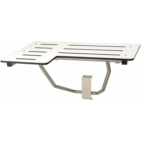 MEDICLINICS AM0500 Asiento Ducha Plegable Reversible Satinado - ref: AM0500