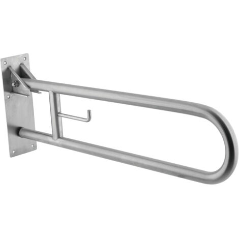 MEDICLINICS BG0850CS Barra Abatible con Portarrollos Acero Inox Satinado - ref: BG0850CS