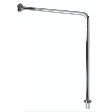 MEDICLINICS BS0010C Barra Ayuda Angulo Pared-Suelo Inox Brillo - ref: BS0010C