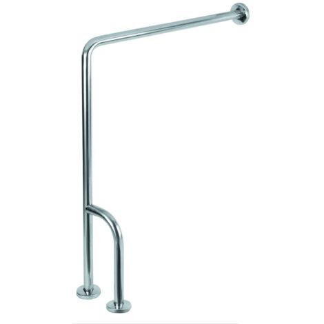 MEDICLINICS BSI020C Barra Pared/Suelo 3 Apoyos Inox Brillo - ref: BSI020C