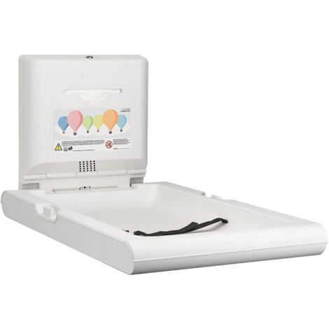 MEDICLINICS CP0016V-I Cambiapañales Vertical para Pared Blanco Antibacteriano e Ionizador - ref: CP0016V-I