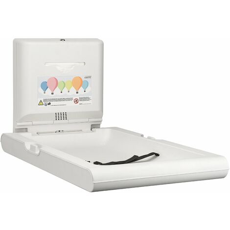 MEDICLINICS CP0016V-I Cambiapañales Vertical para Pared Blanco Antibacteriano e Ionizador - ref: CP0016V-I