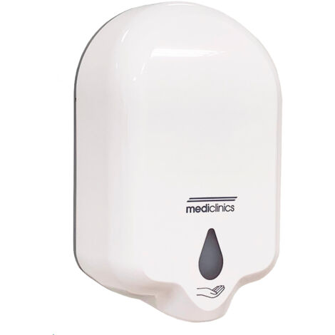 MEDICLINICS DJ0050A Dispensador Automático de Jabón Líquido/Gel Hidroalcohólico 1 2L ABS de Alto Impacto Blanco - ref: DJ0050A