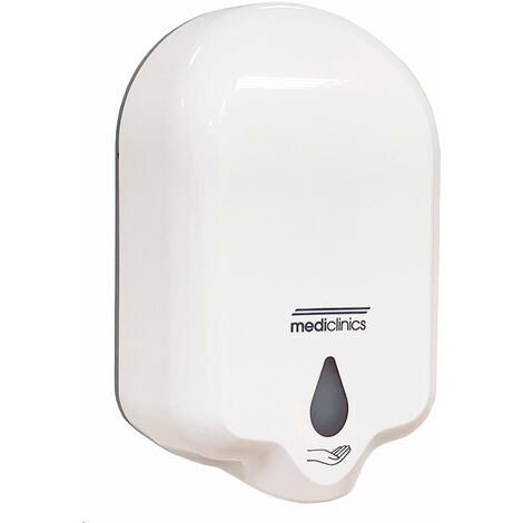 MEDICLINICS DJ0050A Dispensador Automático de Jabón Líquido/Gel Hidroalcohólico 1 2L ABS de Alto Impacto Blanco - ref: DJ0050A