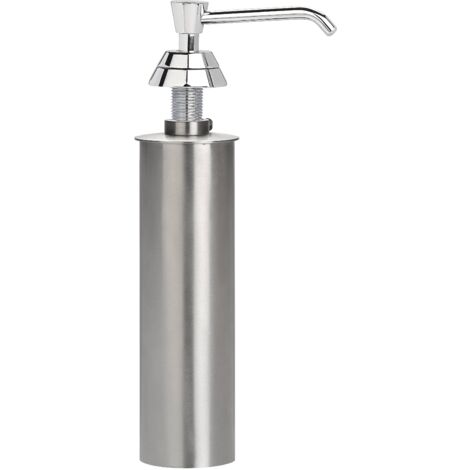 MEDICLINICS DJ0120C Dispensador de Jabón Manual 0,5L AISI 304 y Latón Cromo Brillo para Encastrar - ref: DJ0120C