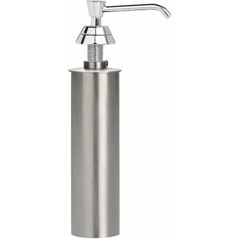 MEDICLINICS DJ0120C Dispensador de Jabón Manual 0,5L AISI 304 y Latón Cromo Brillo para Encastrar - ref: DJ0120C