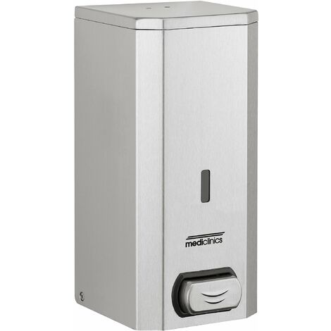 MEDICLINICS DJF0032CS Dispensador de Jabón Espuma Manual para Pared 1 5L Acero Inox AISI 304 Acabado Satinado - ref: DJF0032CS