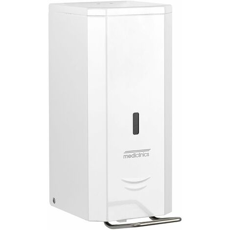 MEDICLINICS DJFP035 Dispensador de Jabón Espuma de Accionamiento Manual 1 5L Acero Inox AISI 304 Acabado Blanco - ref: DJFP035