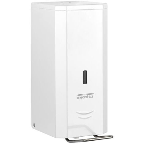 MEDICLINICS DJP0034 Dispensador de Jabón Líquido de Palanca de Acero Inox AISI 304 1 5L Acabado Blanco - ref: DJP0034