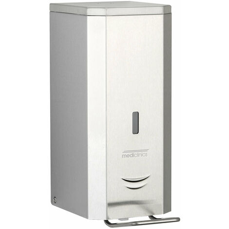 MEDICLINICS DJP0034CS Dispensador de Jabón Líquido de Palanca de Acero Inox AISI 304 1 5L Acabado Satinado - ref: DJP0034CS