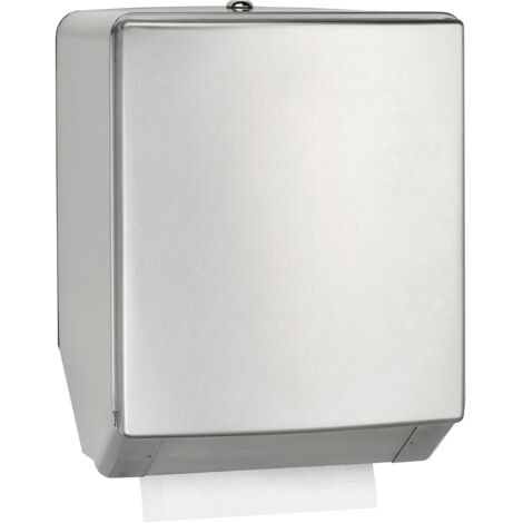 MEDICLINICS DT0208ACS Dispensador de Papel Toalla Semi Automático en Acero Inox AISI 304 Acabado Satinado - ref: DT0208ACS
