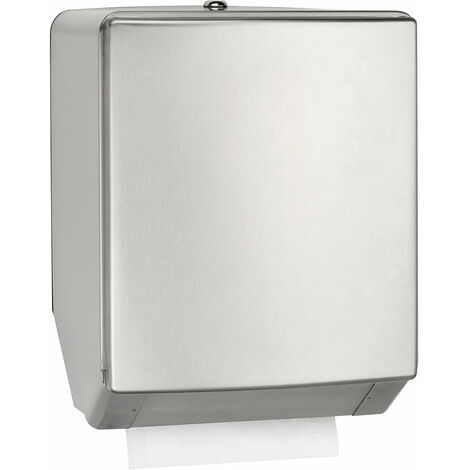 MEDICLINICS DT0208ACS Dispensador de Papel Toalla Semi Automático en Acero Inox AISI 304 Acabado Satinado - ref: DT0208ACS