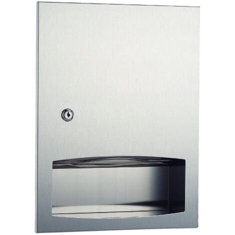 MEDICLINICS DTE0020CS Dispensador Papel Toalla AISI 304 Satinado para Empotrar en Pared - ref: DTE0020CS