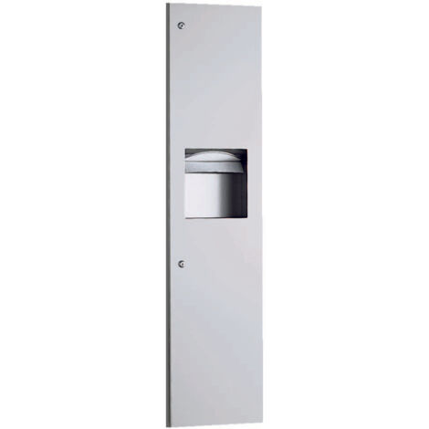 MEDICLINICS DTE0050CS Dispensador de Papel Toalla y Papelera de Acero Inox AISI 304 Acabado Satinado - ref: DTE0050CS