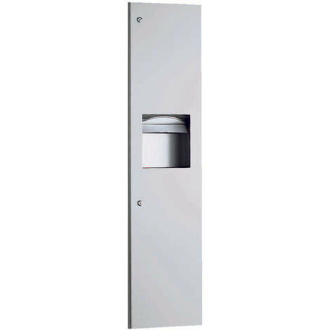 MEDICLINICS DTE0050CS Dispensador de Papel Toalla y Papelera de Acero Inox AISI 304 Acabado Satinado - ref: DTE0050CS