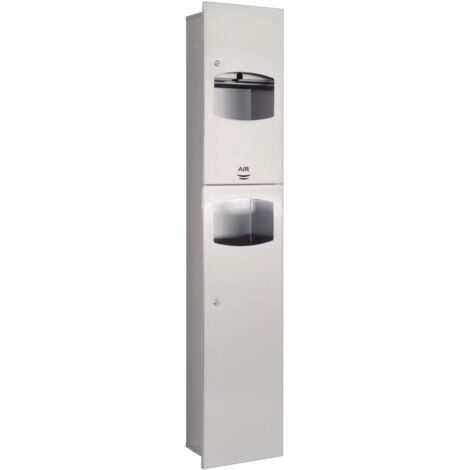 MEDICLINICS DTES0060CS Set Inox AISI 304 JunioPlus con Dispensador y Papelera - ref: DTES0060CS