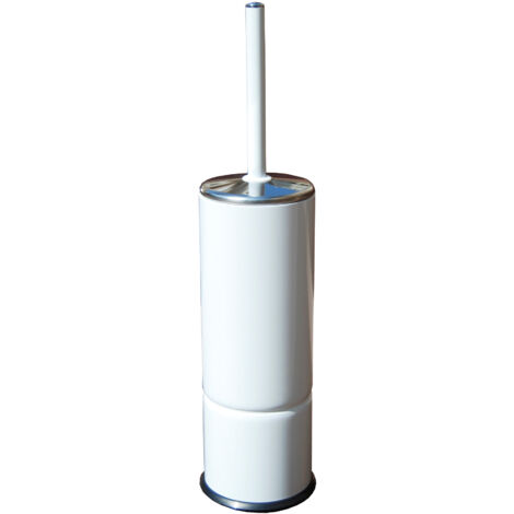 MEDICLINICS ES0010 Escobillero de Baño Aluminio Blanco - ref: ES0010