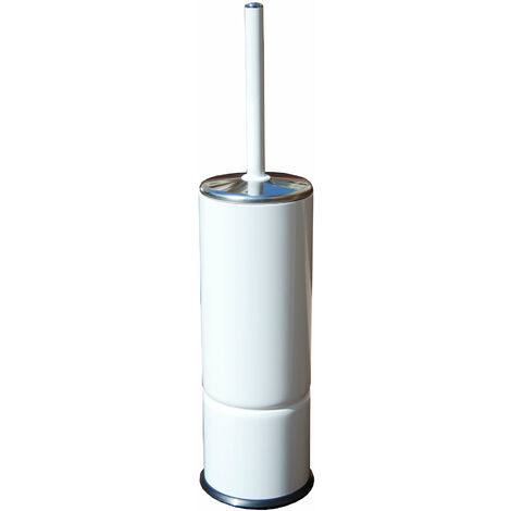 MEDICLINICS ES0010 Escobillero de Baño Aluminio Blanco - ref: ES0010