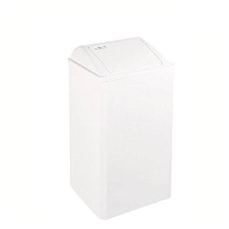 MEDICLINICS PP0080 Papelera con tapa auto-retorno Blanco - ref: PP0080