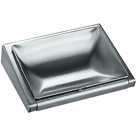 MEDICLINICS PP0162CS Cenicero de Acero Inox AISI 304 con Base Basculante y Accionamiento Manual para Adosar a la Pared - ref: PP0162CS