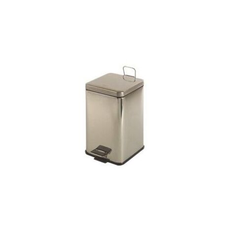 MEDICLINICS PP1214C Cubo Pedal Cuadrado 14,5 l Inox Brillo - ref: PP1214C