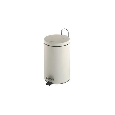 MEDICLINICS PP1303 Cubo Pedal Redondo 3 l Inox Blanco - ref: PP1303