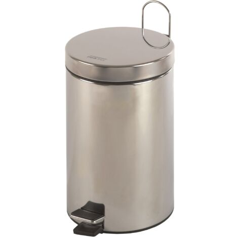MEDICLINICS PP1305CS Cubo Pedal Redondo 5 l Inoxidable Satin - ref: PP1305CS