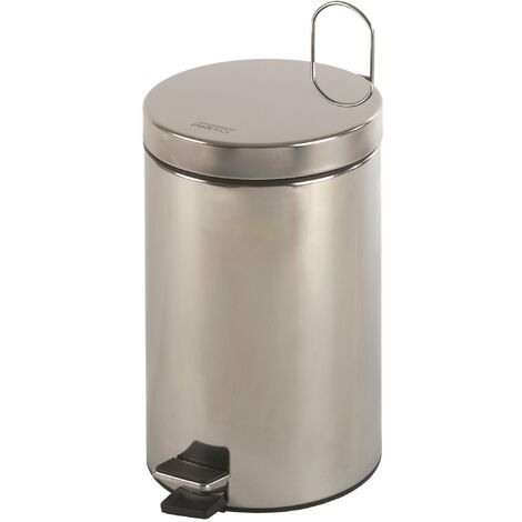 MEDICLINICS PP1312CS Cubo Pedal Redondo 12L Inox Satinado - ref: PP1312CS