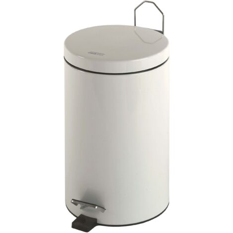 MEDICLINICS PP1321 Cubo Pedal Redondo 20L Inox Blanco - ref: PP1321