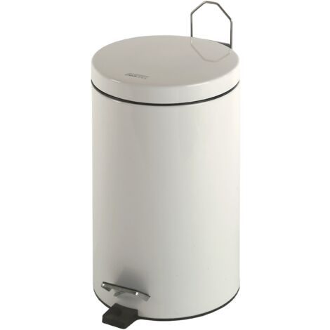 MEDICLINICS PP1321 Cubo Pedal Redondo 20L Inox Blanco - ref: PP1321