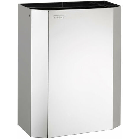 MEDICLINICS PPA2279C Papelera Con Aro de Plástico Acero Inox Brillo - ref: PPA2279C