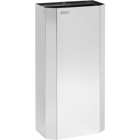 MEDICLINICS PPA4279C Papelera Abierta de 40L Acero Inox AISI 304 Acabado Brillo con Aro Basculante - ref: PPA4279C