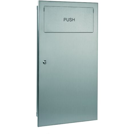 MEDICLINICS PPE0010CS Papelera empotrable Acero Mate - ref: PPE0010CS