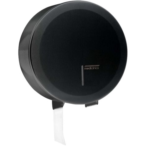 MEDICLINICS PR2783B Portarrollos Negro Papel Higiénico Circular Diámetro 230 mm - ref: PR2783B