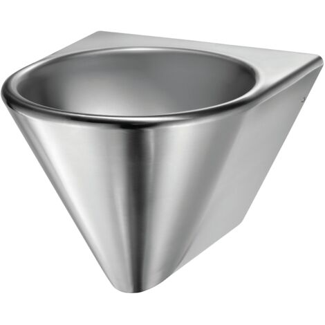 MEDICLINICS SNLM56CS Lavamanos Acero Inox Satinado para Adosar a Pared - ref: SNLM56CS