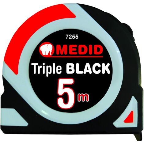Medid 5mt flessometro tascabile triple black