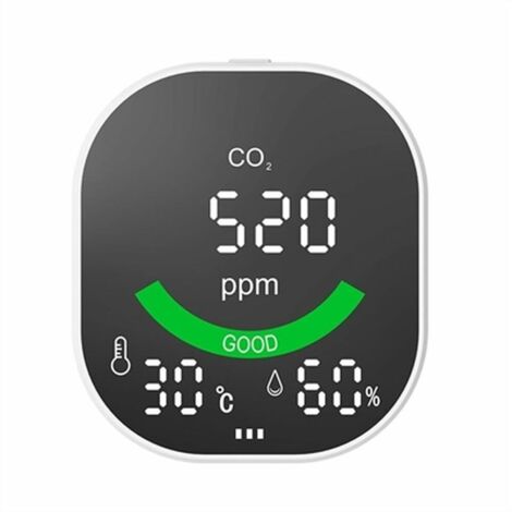 MEDIDOR CO2 NDIR LEOTEC LCD TEMPERATURA Y HUMEDAD BATERIA 1600mAh