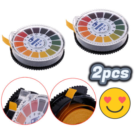 Medidor de alcalinidad, 2 piezas, papel de prueba de pH, saliva, suelo de girasol, medición precisa 1-14 pH 10m