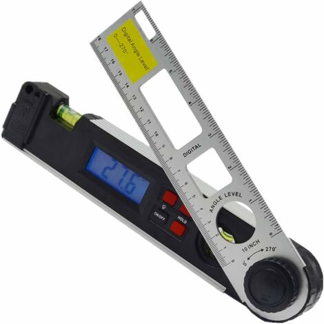 Medidor De Ángulo MINKUROW 0-270°, Nivel Láser Con Pantalla Digital, Nivel Con Retroiluminación Led, Transportador Digital