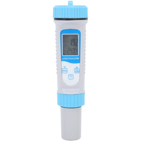 Medidor de calidad del agua Bluetooth 7 en 1, precisión profesional, pH, ORP, EC, TDS, salinidad, densidad, temperatura para acuarios y agua potable - Pantalla digital, compatible con iOS/Android, mul