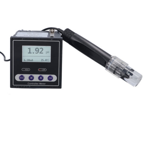 Medidor de calidad del agua pH/ORP, resolución de 0,01 pH/1 mV, con retroiluminación LCD de bajo consumo para el tratamiento de aguas residuales, AC220V