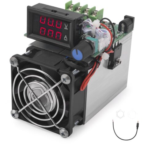 Medidor de carga electrónico 100W, 1-100V, pantalla LED – Protección térmica, apagado retardado del ventilador, autocorrección