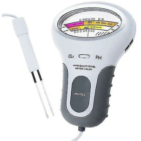 Medidor de cloro Ph 2 en 1, medidor de Pc-102 Ph, dispositivo de prueba de calidad del agua con cloro, medición Cl2 para piscina, acuario (huali)
