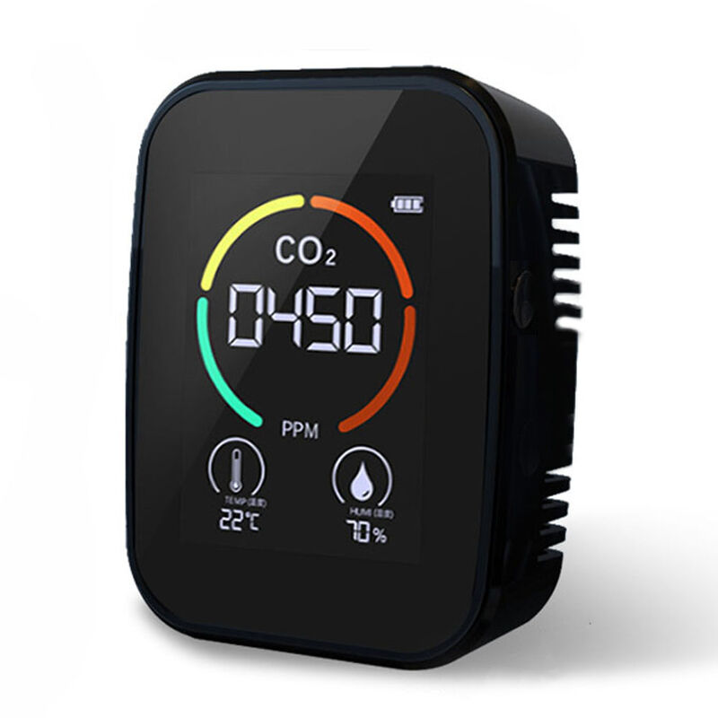 

Medidor de CO2 multifuncional 3 en 1 Medidor digital de temperatura y humedad Monitor de calidad del aire Detector de dioxido de carbono, negro, 3 en