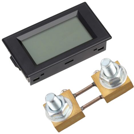 [Medidor de corriente continua] Amperímetro digital LED de 100 A CC con derivación de 75 mV - Pantalla LCD retroiluminada azul