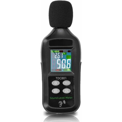 Medidor de decibelios, medidor de ruido de 35dB-135dB, lector de medidor de nivel de sonido digital, medidor de nivel de sonido digital LCD, medición de ruido