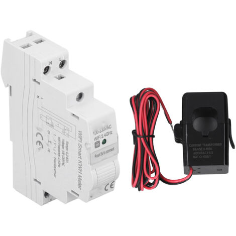 Medidor de energía conectado ATMS1603 para automatización del hogar y monitor de electricidad - Carcasa compacta para PC, ideal para piscinas y vehículos eléctricos, 100-230 V CA.